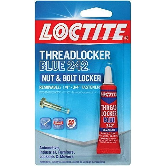 Loctite Heavy Duty Threadlocker, 0.2 oz, Blue 242, 36 Pack