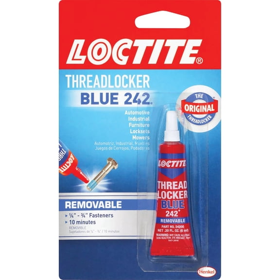 Loctite Heavy Duty Threadlocker, 0.2 oz, Blue 242, Single