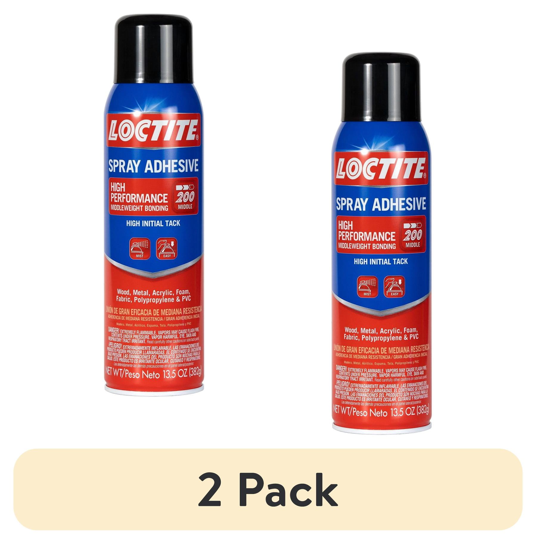 2 pack) Loctite High Performance Spray Adhesive, Pack of 1, Clear 13.5 oz  Can 