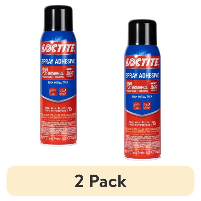 (2 pack) Loctite High Performance Spray Adhesive, Pack of 1, Clear 13.5