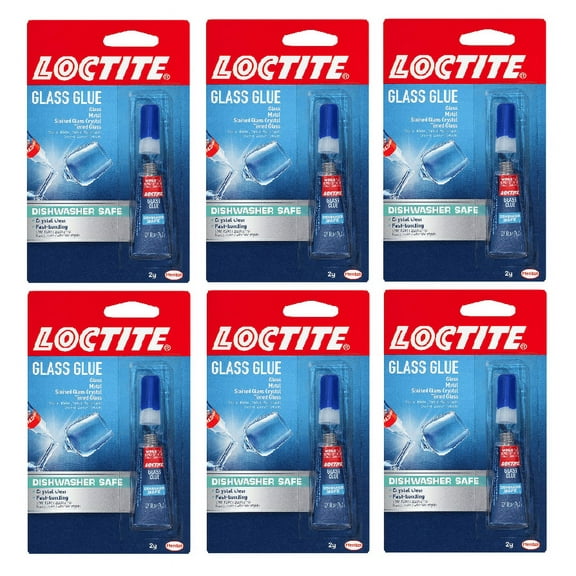 Loctite Instant Dishwasher Safe Glass Glue, 007 fl oz, 6 Pack