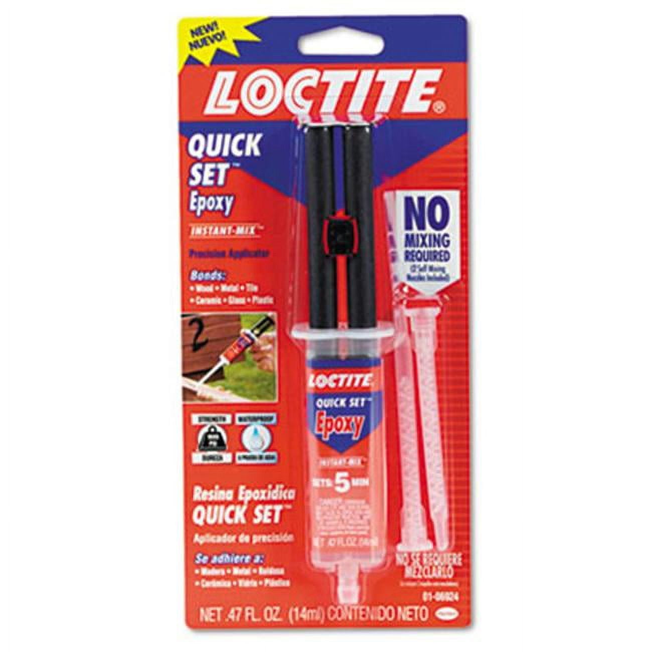 Loctite Instant Mix Epoxy, 0.47 oz, Dries Clear