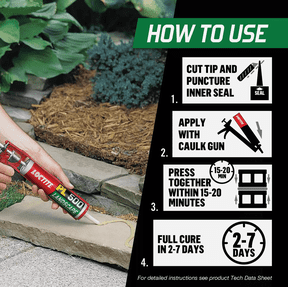 Loctite PL 500 Block Landscape Adhesive - Single Pack  Residential Use, Standard Application