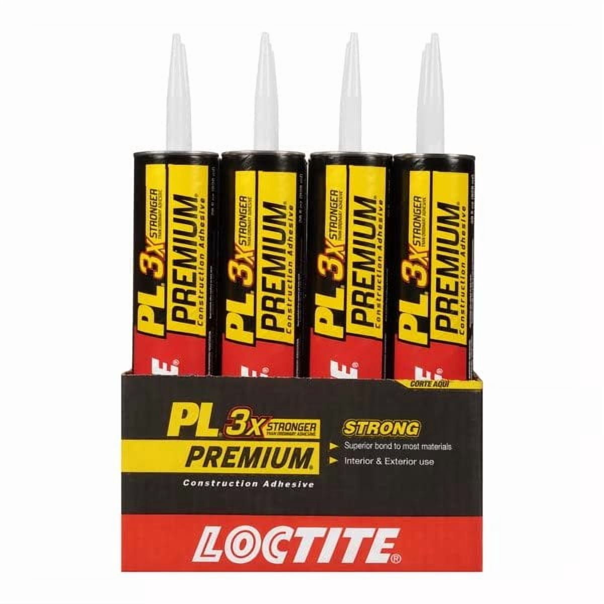 12-pack Loctite PL Premium Polyurethane Construction Adhesive Glue - Waterproof - 12 Pack, 28 fl oz — Exterior Wood Surfaces, UV-Resistant Formula
