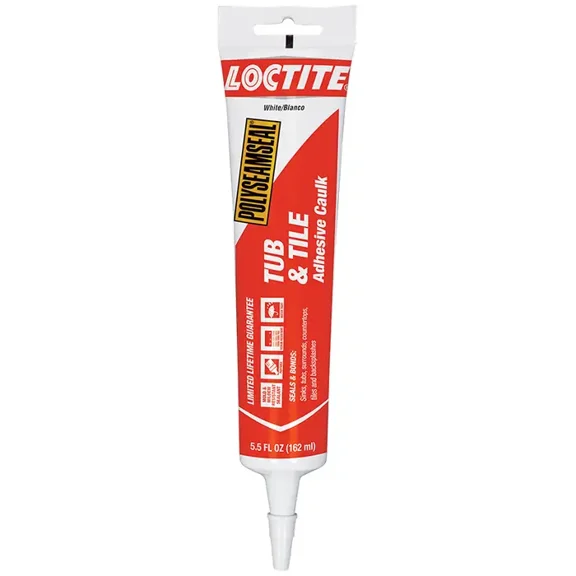 Loctite Polyseamseal Tub and Tile Adhesive Caulk - Waterproof Acrylic - 5.5 oz, White