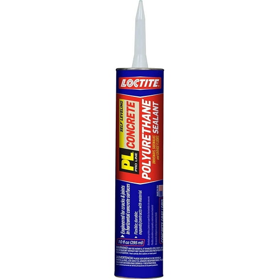 Loctite Polyurethane Self Leveling Concrete Crack Sealant, 10 Ounce Cartridge, Masonry Gray