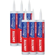 Loctite Power Grab Express Heavy Duty Construction Adhesive, Versatile Construction Glue for Wood, Wall, Tile, Foam Board & More - 9 fl oz Cartridge, Pack of 6