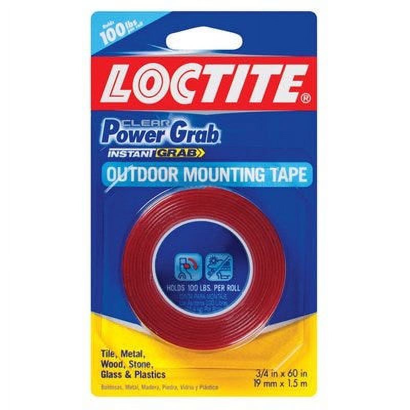Loctite Power Grab Mounting Tape, .75 x 60In. Roll 1 Pack
