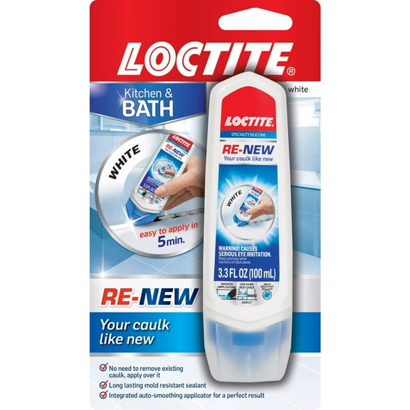 Loctite Re-New for Kitchen & Bath Specialty Silicone, 3.3 oz Squeeze Tube
