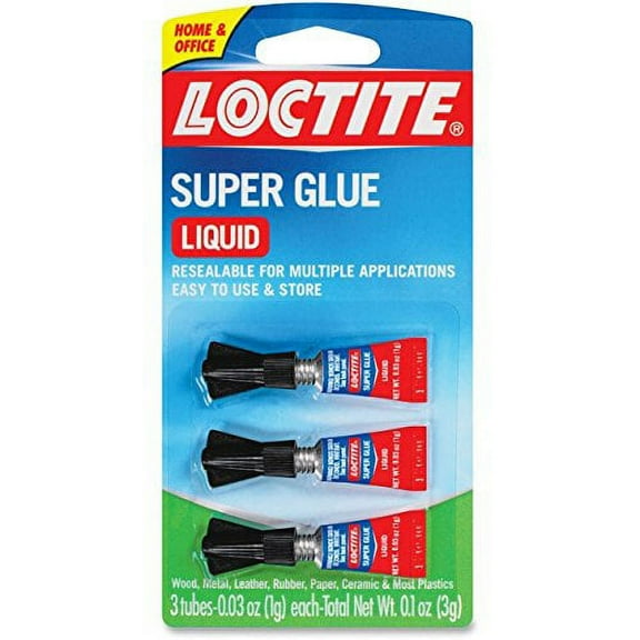 Loctite Super Glue 3-Pack, 3-Grams, Clear