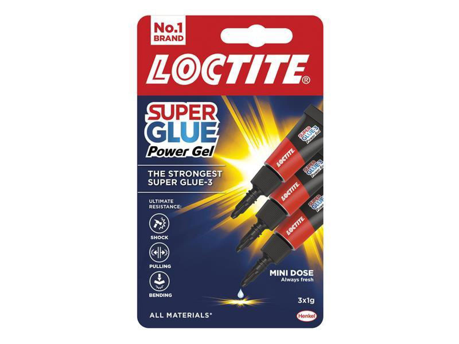 Loctite - Super Glue-3 Power Gel, Tube 3 x 1g