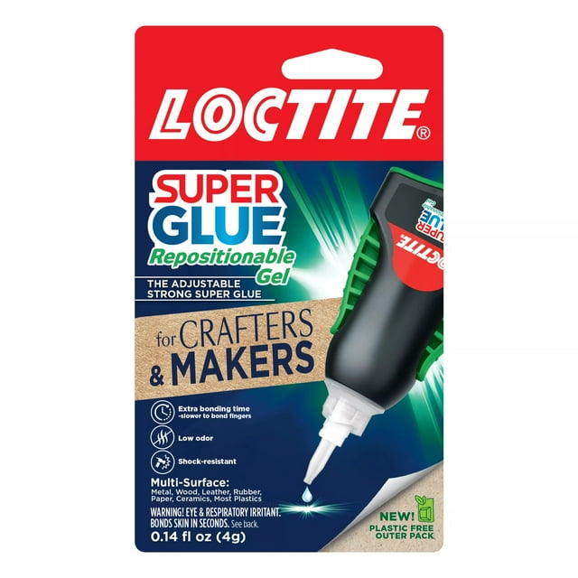 Loctite Super Glue Extra Time Control, Pack of 1, Clear 0.18 oz Bottle