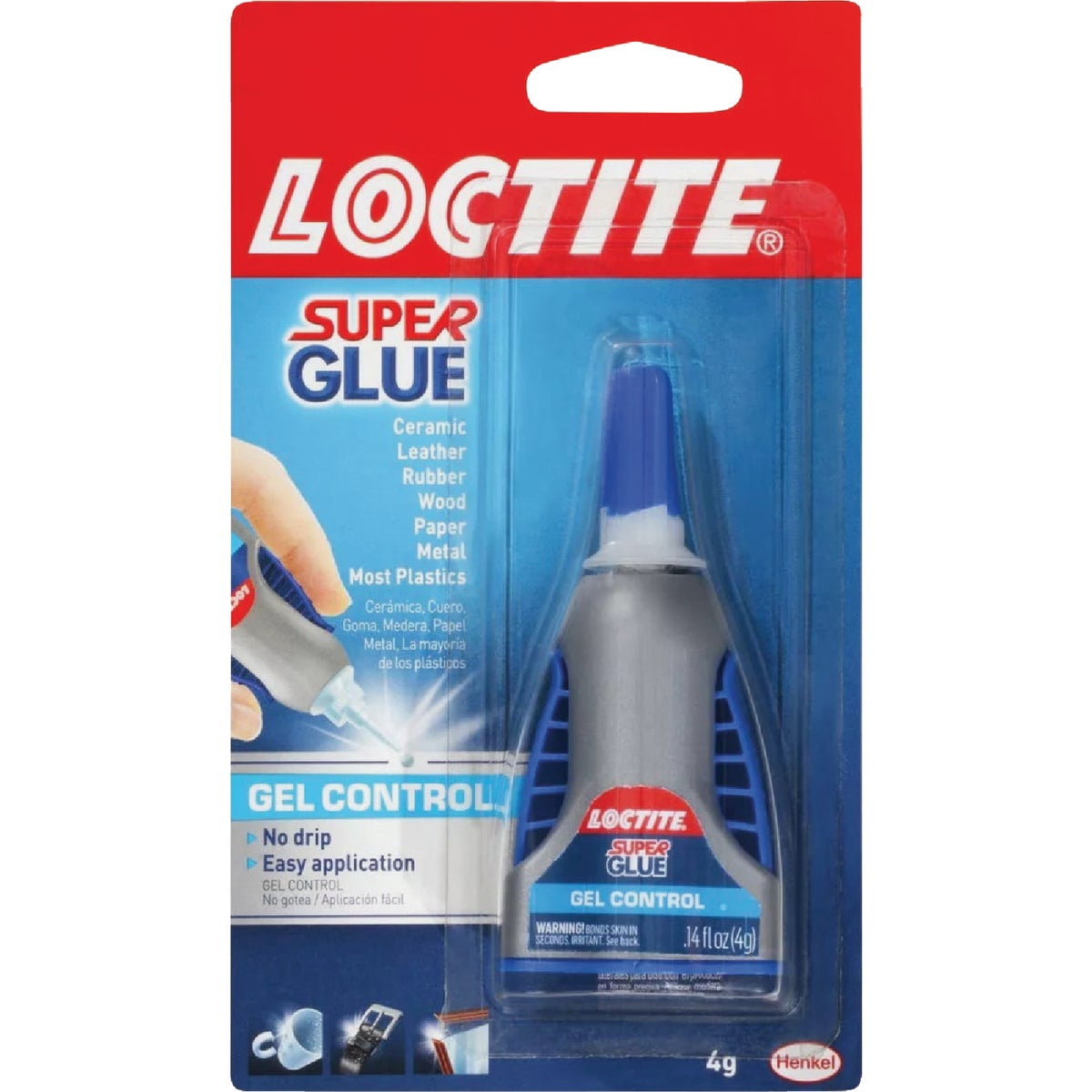 Loctite Super Glue Gel Control, Clear, 0.14 fl oz Bottle, 6 Pack - Superglue for Plastic, Wood, Metal, Crafts & Repair, Cyanoacrylate Adhesive Instant Glue, Quick Dry
