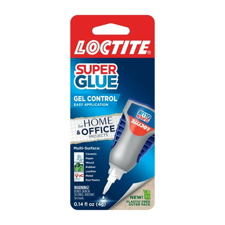 Loctite Super Glue Gel Control, Pack of 1, Clear 0.14 fl oz Bottle