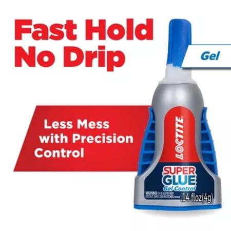 Loctite Super Glue Gel Control, Pack of 1, Clear 0.14 fl oz Bottle