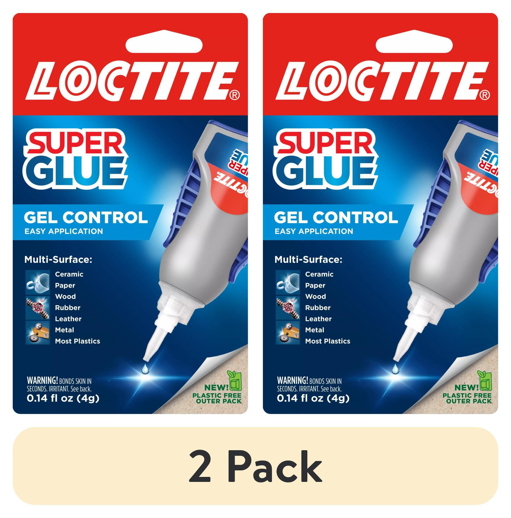 (2 pack) Loctite Super Glue Gel Control, Pack of 1, Clear 4 g Bottle