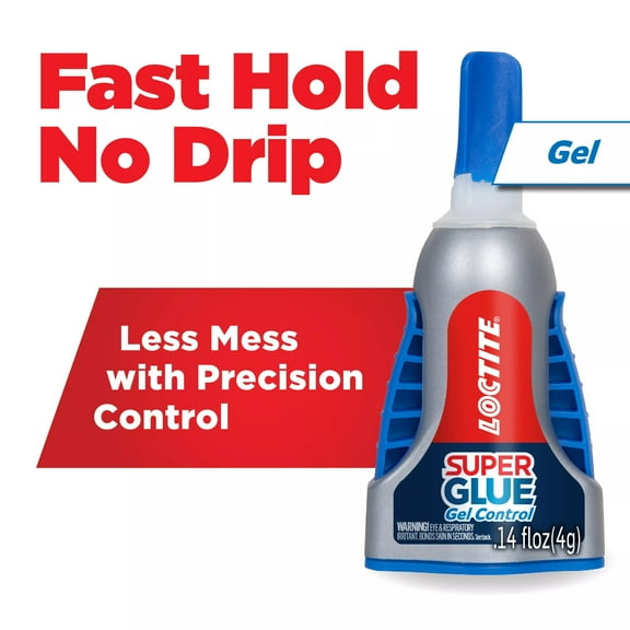 Loctite Super Glue Gel Control, Pack of 1, Clear 0.14 fl oz Bottle