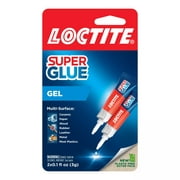 Loctite Super Glue Gel Tube, 1 Pack of 2 Tubes, Clear 3 g Tubes