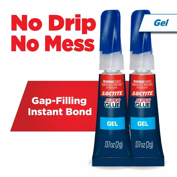 Loctite Super Glue Gel Tube, 1 Pack of 2 Tubes, Clear 3 g Tubes