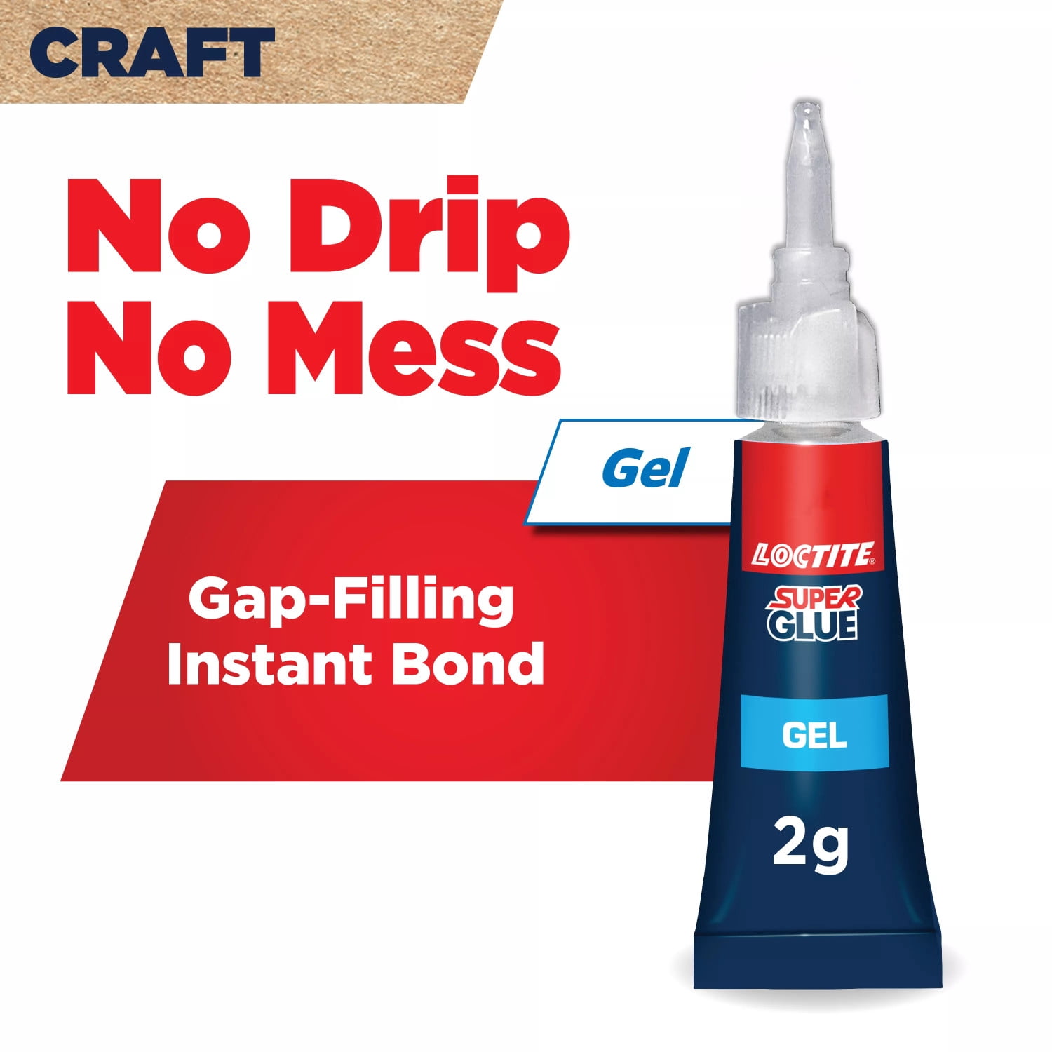 Loctite Super Glue Gel Tube, Pack of 1, Clear 0.07 oz Tube