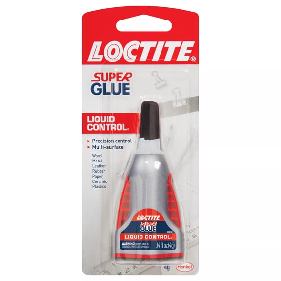 Loctite Super Glue Liquid Control, Pack of 1, Clear 0.14 fl oz Bottle