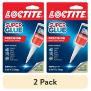 (2 pack) Loctite Super Glue Liquid Longneck Bottle, Pack of 1, Clear 10 g Bottle
