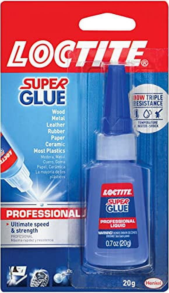 Loctite Super Glue Liquid Professional, Clear Superglue, Cyanoacrylate Adhesive Instant Glue, Quick Dry - 0.7 fl oz Bottle, Pack of 1