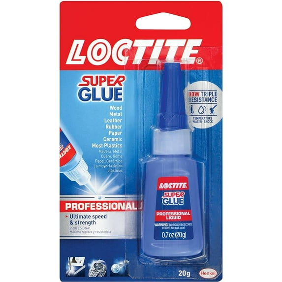 Loctite Super Glue Liquid Professional, Clear Superglue, Cyanoacrylate Adhesive Instant Glue, Quick Dry - 0.7 fl oz Bottle, Pack of 1