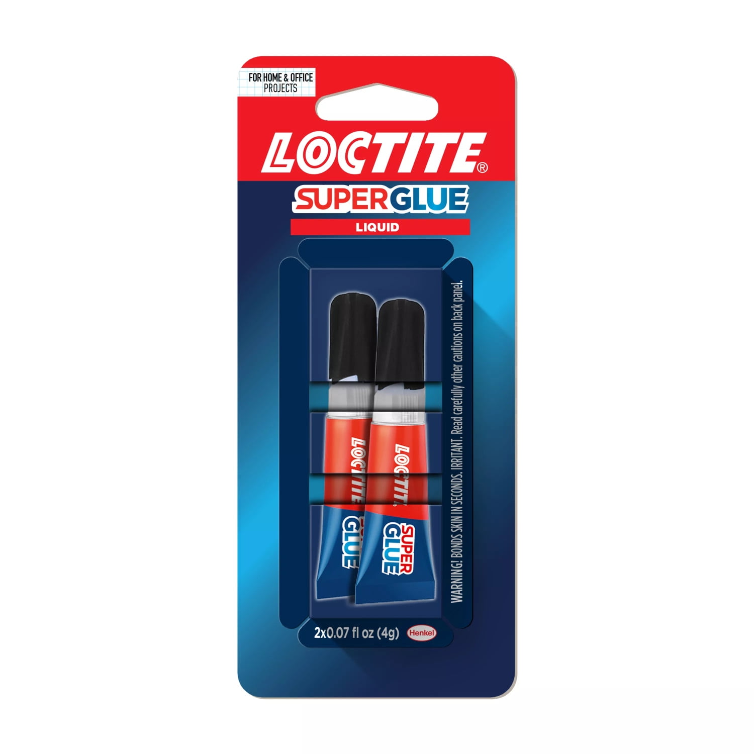 Loctite Super Glue Liquid Tube, 1 Pack of 2 Tubes, Clear 0.07 oz Tubes