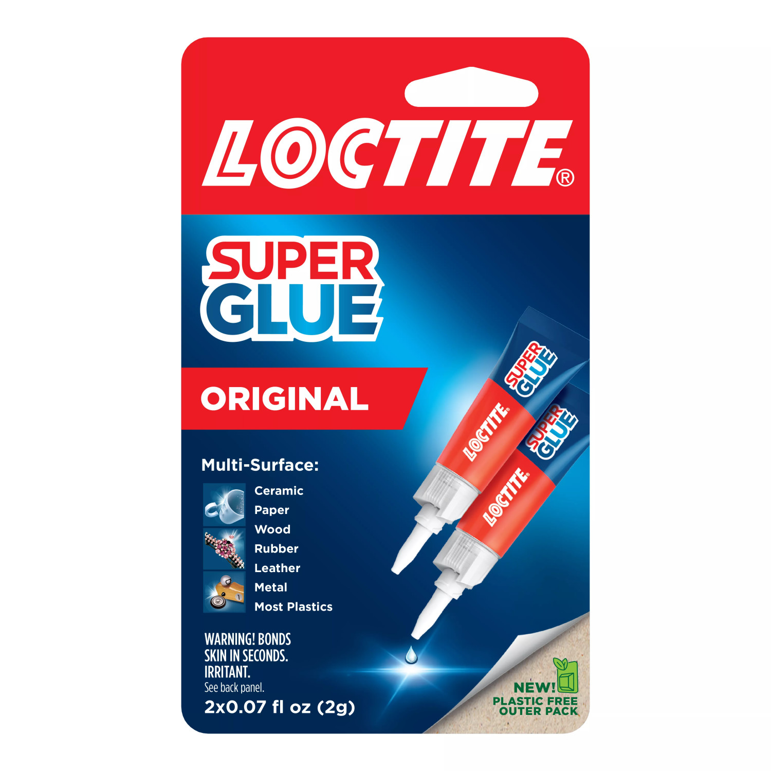 Loctite Super Glue Liquid Tube, 1 Pack of 2 Tubes, Clear 2 g Tubes - image 1 of 13