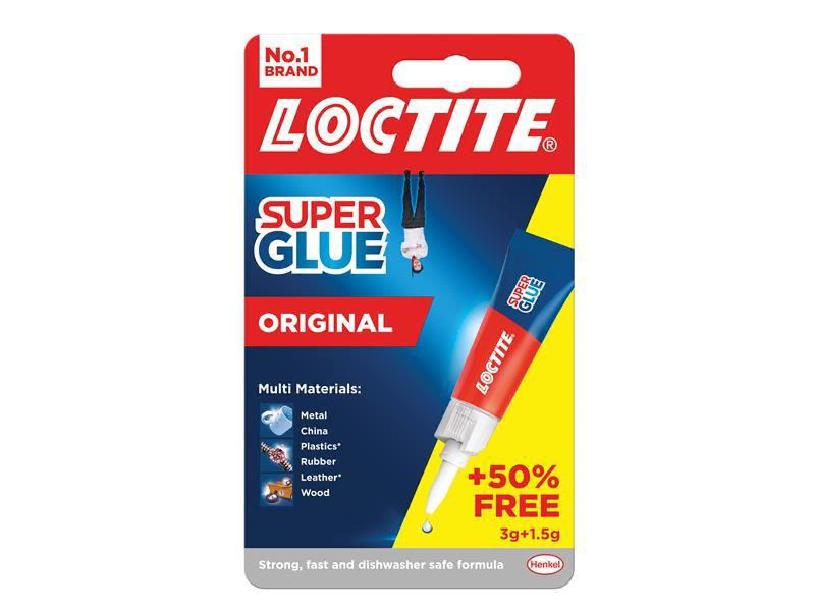 Loctite - Super Glue Liquid, Tube 3g + 50% Free