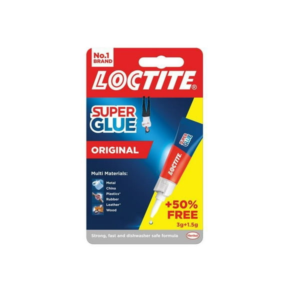 Loctite - Super Glue Liquid, Tube 3g + 50% Free