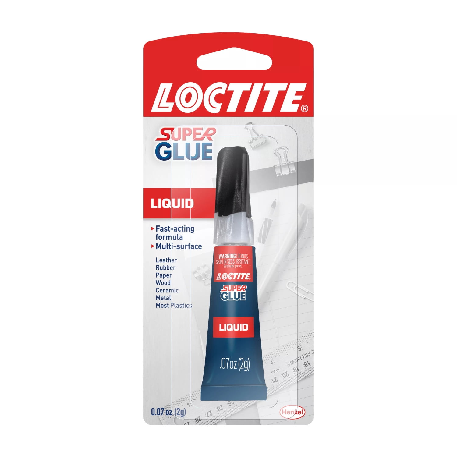 Loctite Super Glue Liquid Tube, Pack of 1, Clear 0.07 fl oz Tube