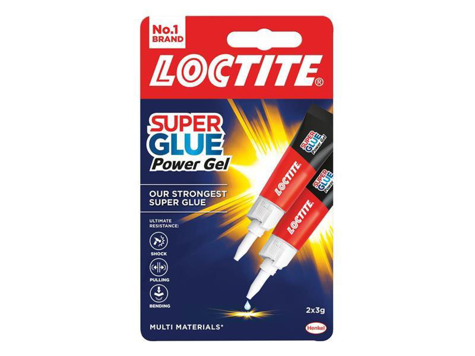 Loctite - Super Glue Power Gel, Tube 2 x 3g