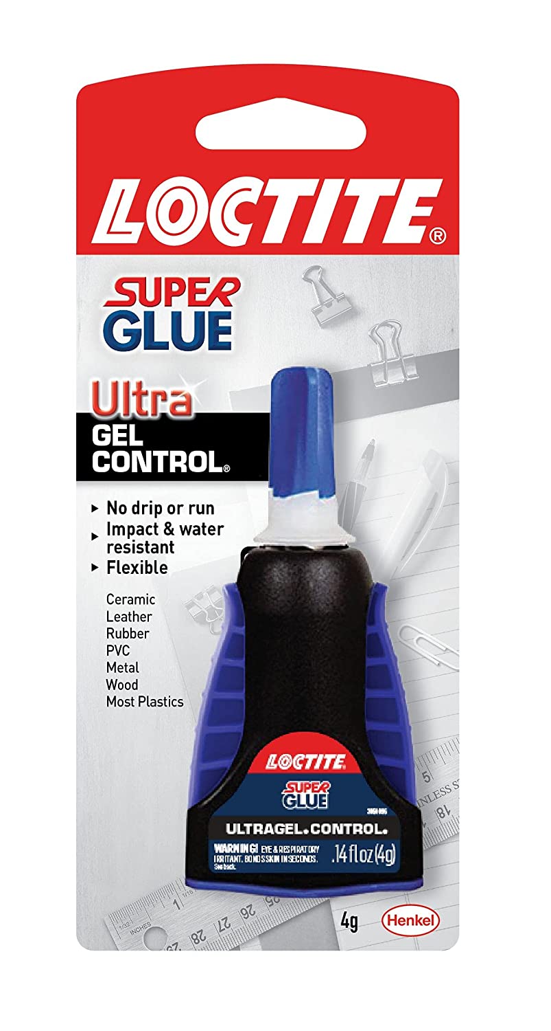 Loctite Super Glue Ultra Gel Control, Clear Superglue For Plastic, Wood