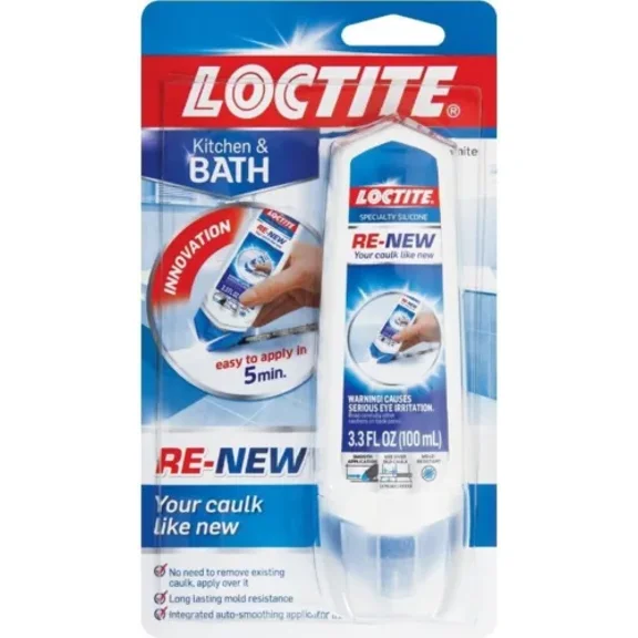 Loctite White Re-New Sealant For Kitchen And Bath, 3.3 Fl. Oz.
