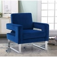 thumbnail image 1 of Locus Bono Velvet Arm Chair, Upholstered Lounge Chair Reading Chair for Living Room, for Adult(Navy Blue), 1 of 5