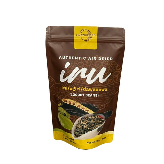 Locust Beans - Air Dried Whole Iru, Ogiri, DawaDawa - 10 oz Bag