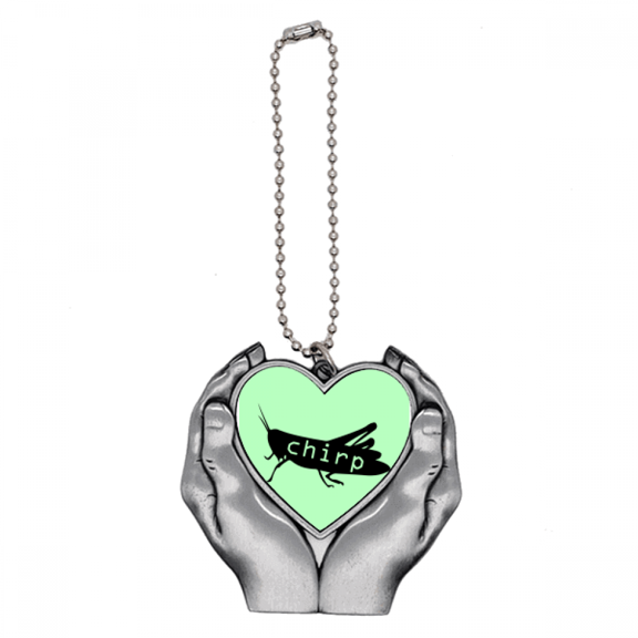 Locust Grasshopper Bray Pest Car Keychain Heart Pendant Ornament Charm