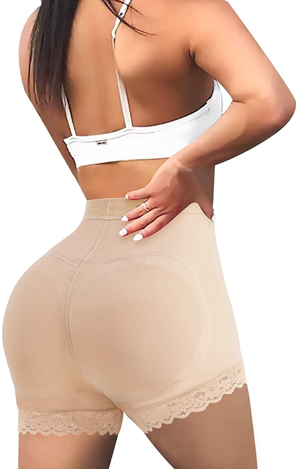 Loday Butt Lifter Padded for Women Seamless Panties Lace Hip Enhancer Tummy  Control Body Shaper Underwear(Black, 2XL) 