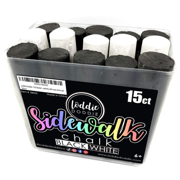 15CT BLACK AND WHITE SIDEWALK CHALK