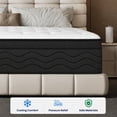 thumbnail image 1 of Lodeija 12 inch Queen Cooling Gel Memory Foam Mattress,Pressure Relief with Innerspring, Medium Firm, Safe Materials,CertiPUR-US Certified, 1 of 9