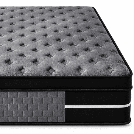 Lodeija 12" Queen Hybrid Mattress,6-Zone Individua Pocket Springs with Motion Isolation,Medium Firm,Fiberglass-Free,Grey