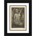 thumbnail image 1 of Lodewijk Schelfhout 11x14 Black Ornate Wood Framed Double Matted Museum Art Print Titled: Sitting Woman (1915), 1 of 5