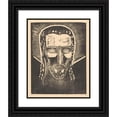 thumbnail image 1 of Lodewijk Schelfhout 12x14 Black Ornate Wood Framed Double Matted Museum Art Print Titled: Head of Christ with Aureool (1924), 1 of 5