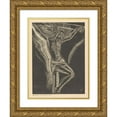thumbnail image 1 of Lodewijk Schelfhout 14x18 Gold Ornate Wood Frame and Double Matted Museum Art Print Titled - Christ on the Cross 3 (1935), 1 of 4