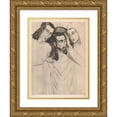 thumbnail image 1 of Lodewijk Schelfhout 15x18 Gold Ornate Wood Frame and Double Matted Museum Art Print Titled - Christ Between John the Baptist and Maria (1924), 1 of 4