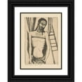 thumbnail image 1 of Lodewijk Schelfhout 18x24 Black Ornate Framed Double Matted Museum Art Print Titled: Christ, Hanging on a Canvas (1922), 1 of 5
