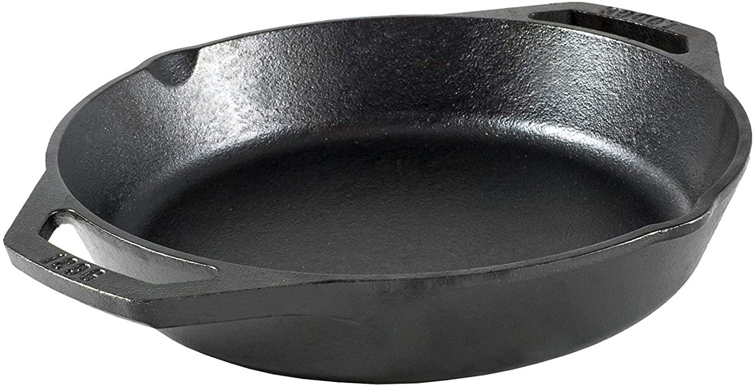 10.25-Inch Black Cast Iron Skillet with Dual Handles
