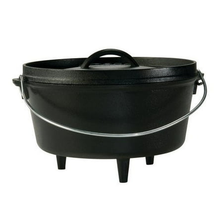 Lodge 10" / 5 Quart Seasoned Cast Iron Camp Dutch Oven